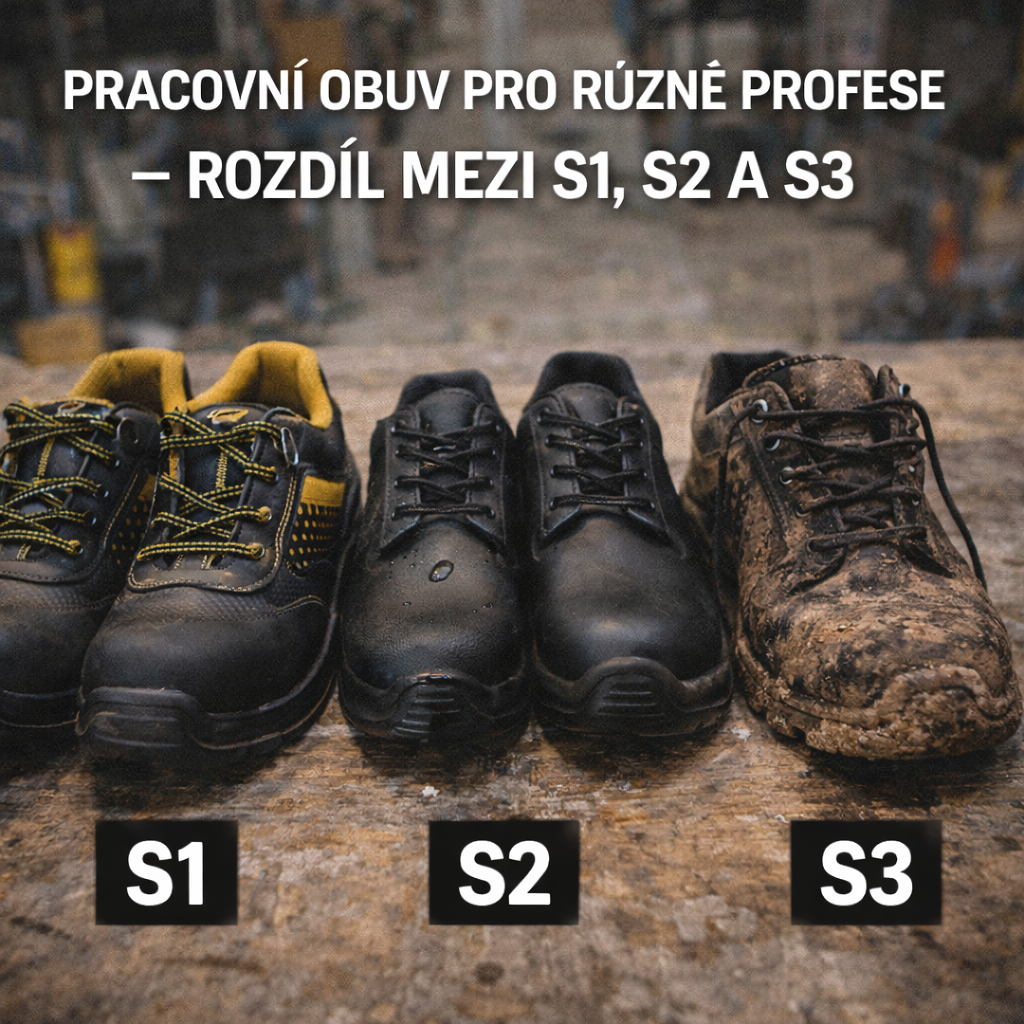 Pracovní obuv pro různé profese – rozdíl mezi S1, S2 a S3