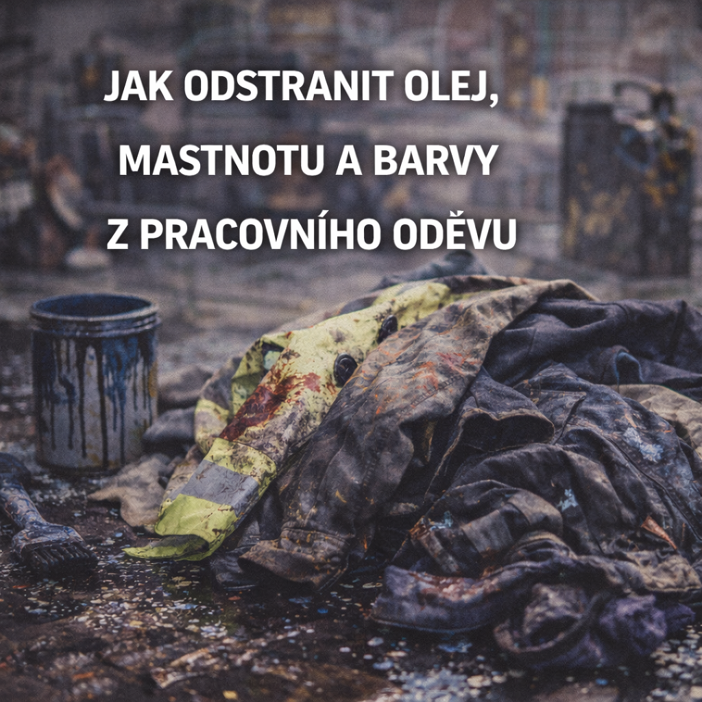 Jak odstranit olej, mastnotu a barvy z pracovního oděvu
