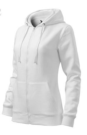Mikina dámská 411 Trendy Zipper bílá