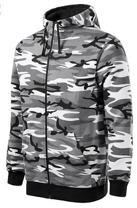 Mikina pánská C19 Zipper camouflage gray