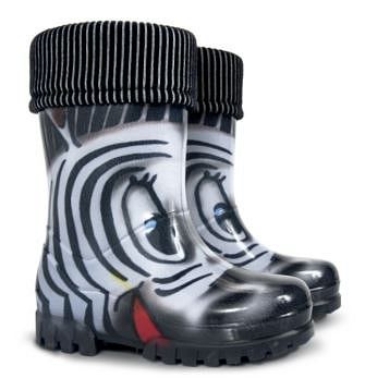 TWISTER LUX 0039 dětské zateplené holínky S zebra