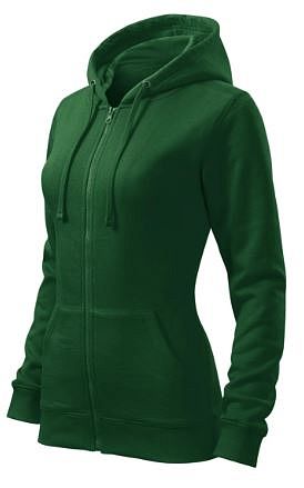 Mikina dámská 411 Trendy Zipper lahvově zelená