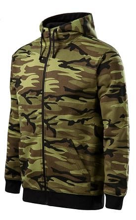 Mikina pánská C19 Zipper camouflage green