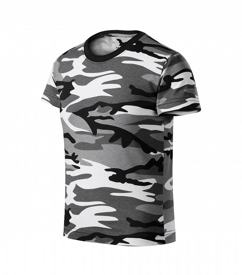 Tričko 149 dětské camouflage gray