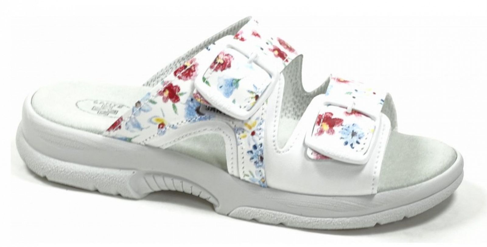 Obuv N/517/55/13K/10/BP dám. pantofel bílá/červené květy vel. 41 - Obrázek Obuv N/517/55/13K/10/BP dám. pantofel bílá/červené květy vel. 41 - Obrázek