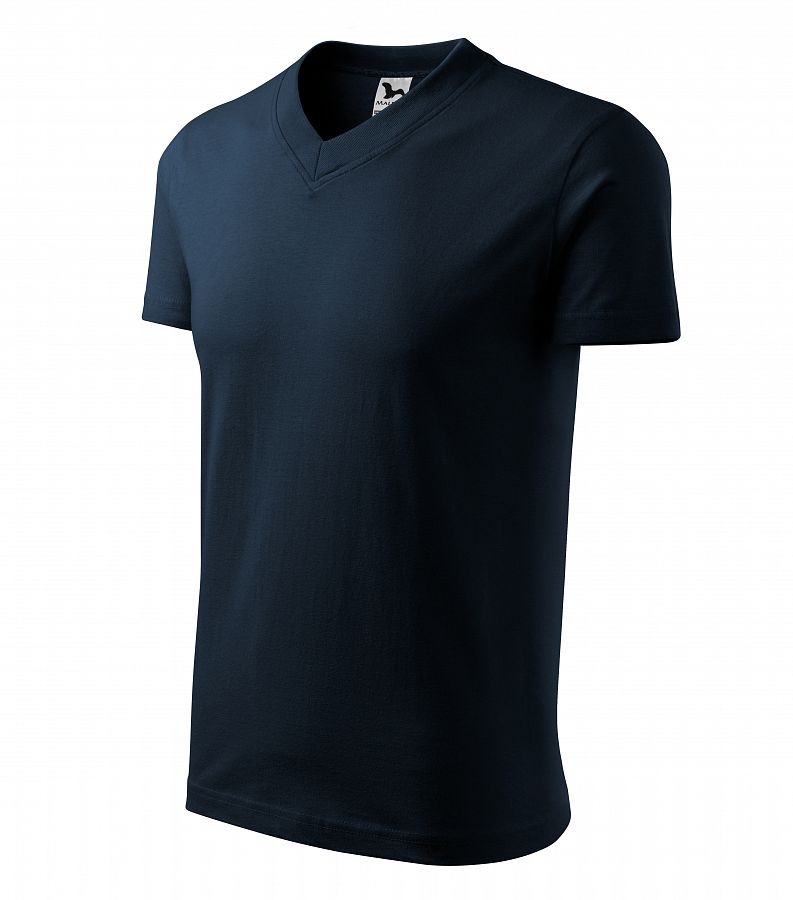 Tričko unisex V-NECK 102 námořní modrá vel. L - Obrázek Tričko unisex V-NECK 102 námořní modrá vel. L - Obrázek