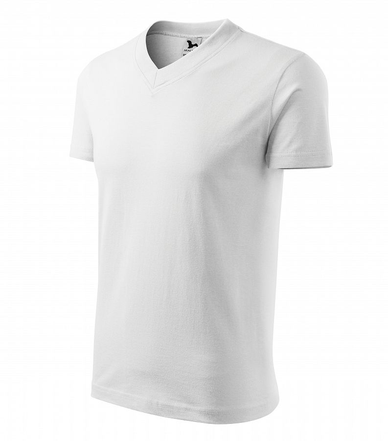 Tričko unisex V-NECK 102 bílá vel. L - Obrázek Tričko unisex V-NECK 102 bílá vel. L - Obrázek