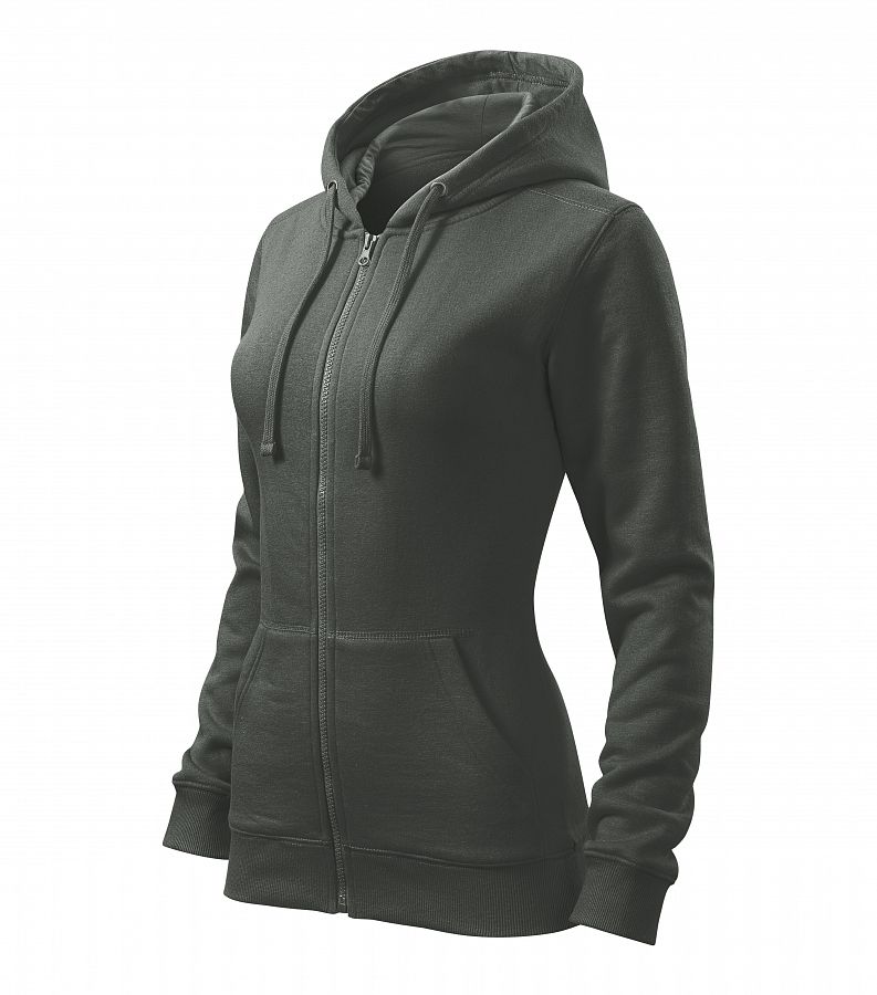 Mikina dámská 411 Trendy Zipper tmavá břidlice vel. XL - Obrázek Mikina dámská 411 Trendy Zipper tmavá břidlice vel. XL - Obrázek