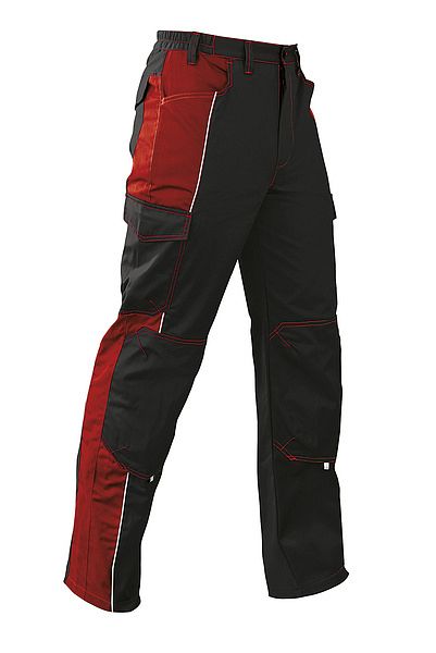 Pánské kalhoty do pásku PRAKTIC černo/červené vel. 60 - Obrázek Pánské kalhoty do pásku PRAKTIC černo/červené vel. 60 - Obrázek