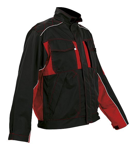 Pánská bunda pracovní do pasu PRAKTIC černo/červená vel. 68 - Obrázek Pánská bunda pracovní do pasu PRAKTIC černo/červená vel. 68 - Obrázek