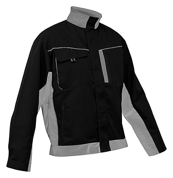 Pánská bunda pracovní do pasu TECHNIC I. černo/šedá vel. 54 prodloužená - Obrázek Pánská bunda pracovní do pasu TECHNIC I. černo/šedá vel. 54 prodloužená - Obrázek