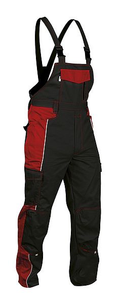 Pánské kalhoty s laclem PRAKTIC černo/červené vel. 52 - Obrázek Pánské kalhoty s laclem PRAKTIC černo/červené vel. 52 - Obrázek