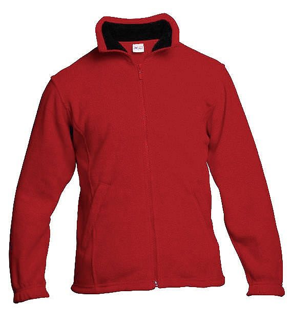 Mikina fleece červeno/černá