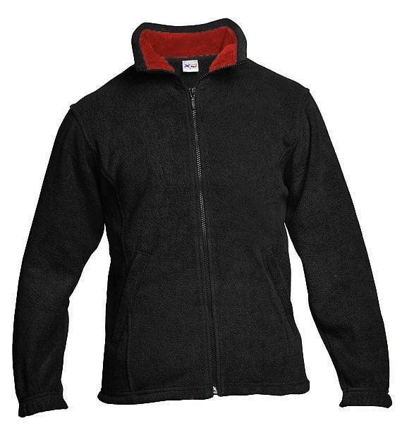 Mikina fleece černo/červená vel. XXL - Obrázek Mikina fleece černo/červená vel. XXL - Obrázek