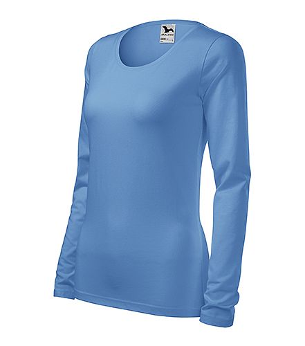 Dámské tričko dlouhý rukáv SLIM 139 NEBESKY MODRÁ vel. XXL - Obrázek Dámské tričko dlouhý rukáv SLIM 139 NEBESKY MODRÁ vel. XXL - Obrázek