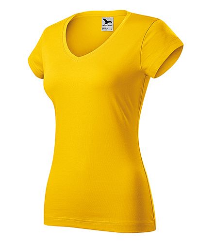 Tričko 162 Fit V-neck dám. žlutá