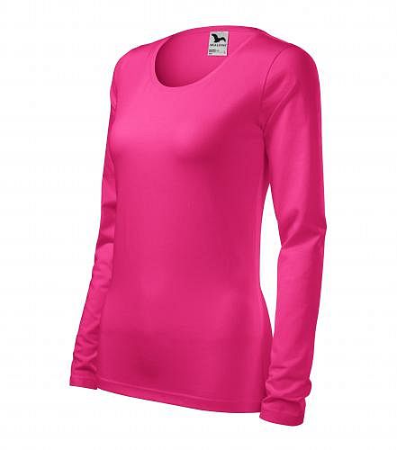 Dámské tričko dlouhý rukáv SLIM 139 PURPUROVÁ vel. M - Obrázek Dámské tričko dlouhý rukáv SLIM 139 PURPUROVÁ vel. M - Obrázek