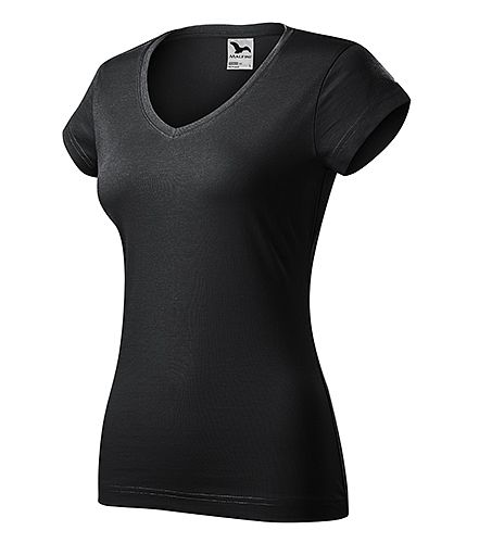 Tričko 162 Fit V-neck dám. ebony gray