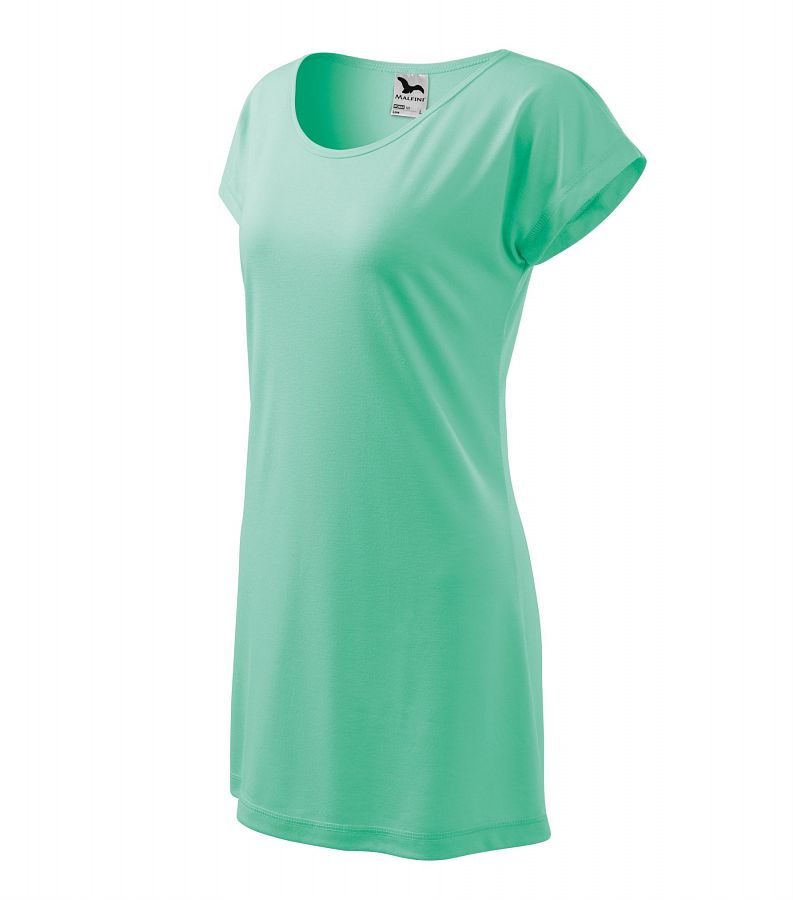 Dámské tričko/šaty LOVE 123 mátová vel. L - Obrázek Dámské tričko/šaty LOVE 123 mátová vel. L - Obrázek